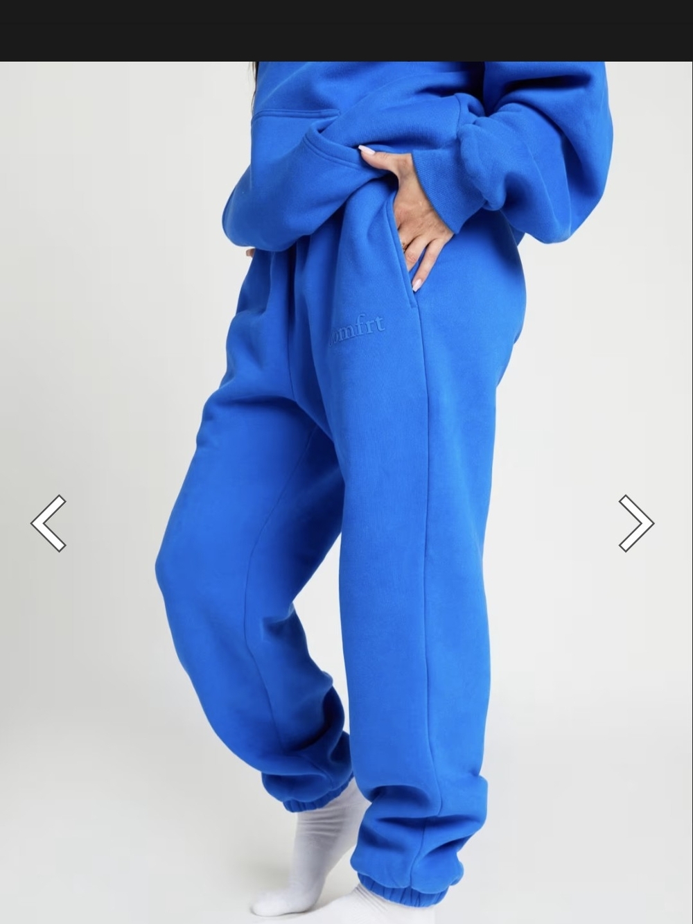 Comfrt Colbat Blue Fleece Sweatpants - Picture 1 of 5